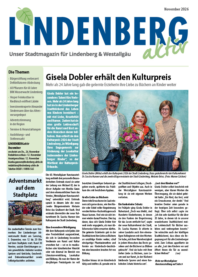 Lindenberg aktiv Aktuelle Ausgabe Titelseite